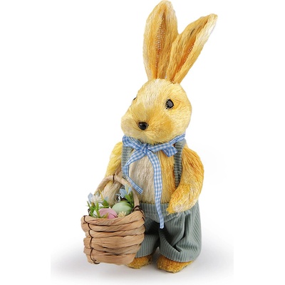 Velikonoční zajíc z přírodního materiálu přírodní žlutá, – Zboží Dáma
