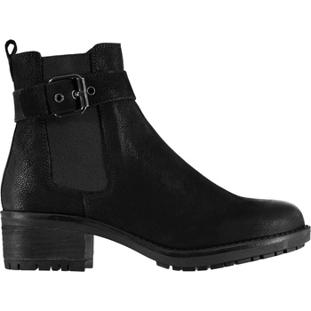 Linea Обувки Linea Rugged Buckle Boots - Black
