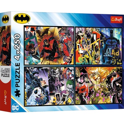 Trefl 4x250 Batman v akcii 250 dielov