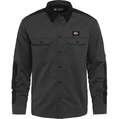 Horsefeathers Мъжка фланелка с дълъг ръкав за колоездене Horsefeathers Prom Shirt Cycling jersey - Dark Gray (056-3960-0212)