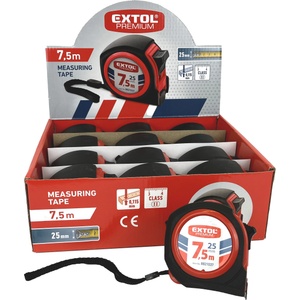 Extol Рулетка, гумирана, 1 ограничител, 7, 5mx25mm - pcx - 9,96 лв