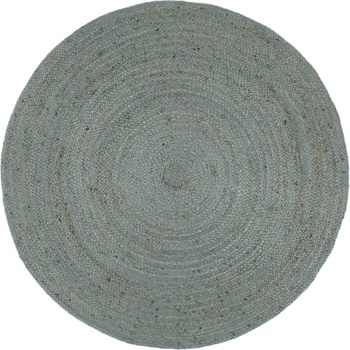 vidaXL Ръчно тъкан килим от юта, кръгъл, 180 см, маслиненозелен (343599)