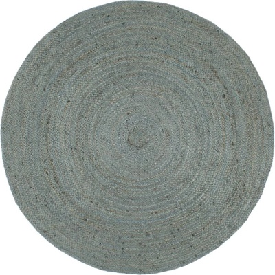 vidaXL Ръчно тъкан килим от юта, кръгъл, 180 см, маслиненозелен (343599)
