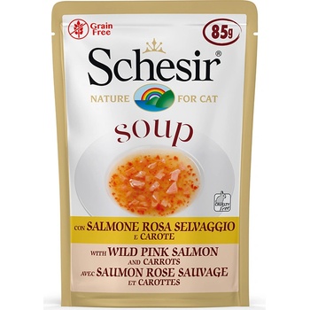 Schesir Soup divoký losos s mrkví 6 x 85 g