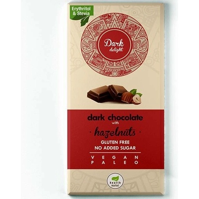 Health Market Dark Delight Hořká čokoláda s lískovými ořechy 80 g