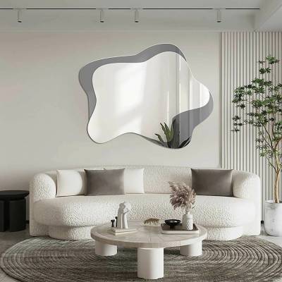 Alfaram Nepravidelné zrkadlo na grafitovej tabuli – SMOKY 80x63