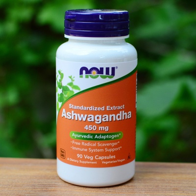 Now Ashwagandha Vitánie snodárná extrakt 450 mg 90 rostlinných kapsúl