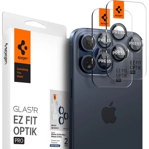 SPIGEN Капак за камера SPIGEN OPTIK. TR EZ FIT защитно стъкло 2 пак за iPhone 14 Pro / Pro Max / 15 Pro / Pro Max син титаний (AGL07164)
