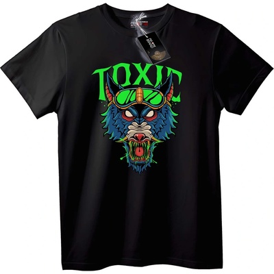 NOONEBRAND Тениска Токсичен Градски Вълк - 5XL, Black