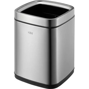 EKO-Europe Квадратен кош за отпадъци EKO LAGUNA отворен (9 л) - хром мат (EKO 908809 - Matt s/s)