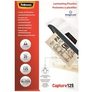 Fellowes Термоламиниращо фолио, 125 микрона, a4, гланц, 25 бр. , fellowes (5396301)