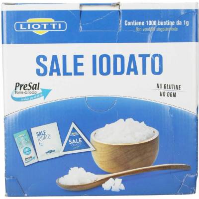 Liotti jodizovaná soľ vo vrecúškach 1000x1g
