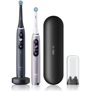 Oral-B iO9 комплект от 2 четки за зъби с калъф за зареждане DUO Black Onyx & Rose Quartz