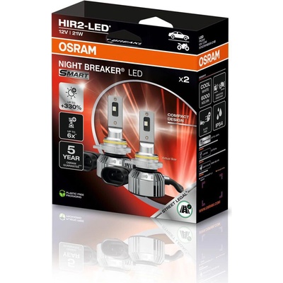 OSRAM žiarovka NIGHT BREAKER® LED SMART HIR2, 21 W, 6000 K, 12 V, PX22d, sada 2 ks (homologované) ORZ0032