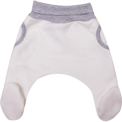 MKcool Tepláčky Baggy s kožíškem MK2123 vanilka šedý melír