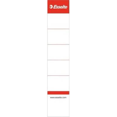 ESSELTE Štítky, pre šanóny, obojstranné, 30x158 mm, ESSELTE, biele