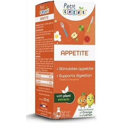 Petit CHENE APPETITE detský sirup s pomarančovou a citrónovou arómou 125 ml