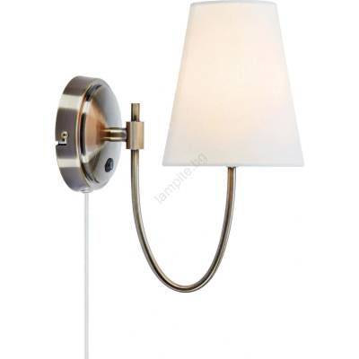Markslöjd 108908 - Стенно осветително тяло AMAR 1xE14/40W/230V бяло/месинг (ML1659)