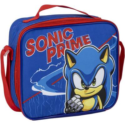 CurePink Taška na svačinu Sonic Prime Pěst 22 x 20 x 9 cm