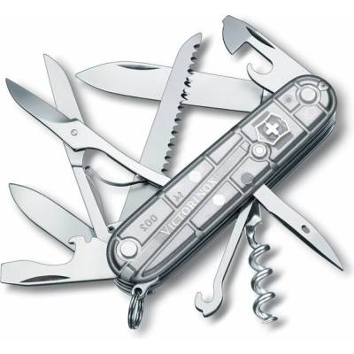 Victorinox Huntsman, 91 mm, stříbrný transparentní 1.3713.T7