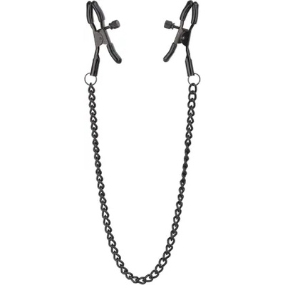 Dream Toys Луксозни щипки за зърна с верига Blaze Deluxe черни