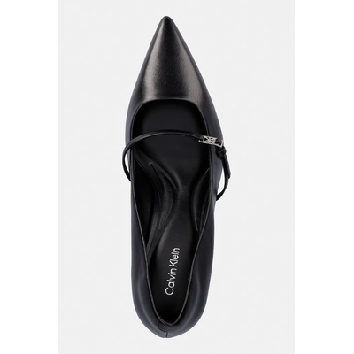 Calvin Klein обувки с ток от кожа ESS STILETTO 70 MJ LTH HDW (HW0HW02952)