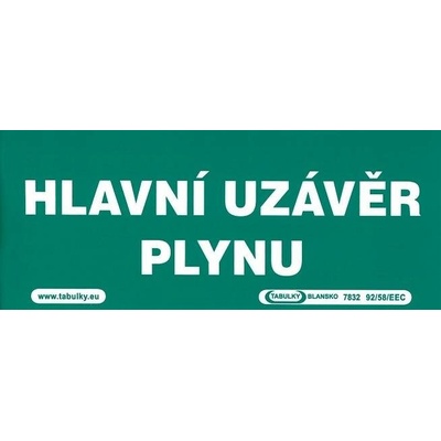 Magg 120076 hlavní uzávěr plynu samolepka 210x87mm