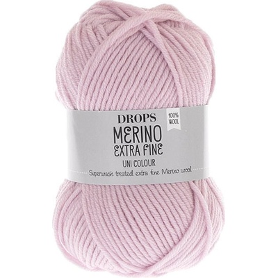 Příze DROPS Merino Extra Fine uni color 40 - pudrová růžová