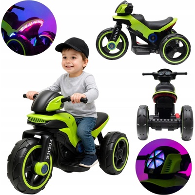 Baby Mix elektrická motorka trojkolesová Police zelená