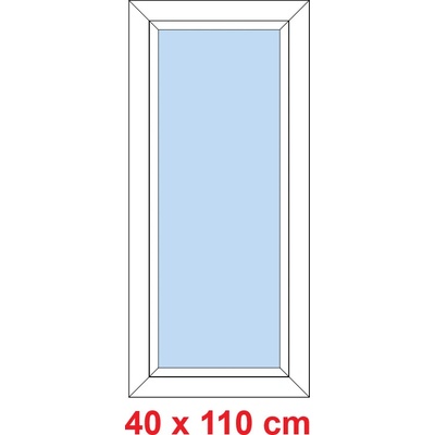 Soft Plastové okno 40x110 cm FIX neotevíravé Bílá
