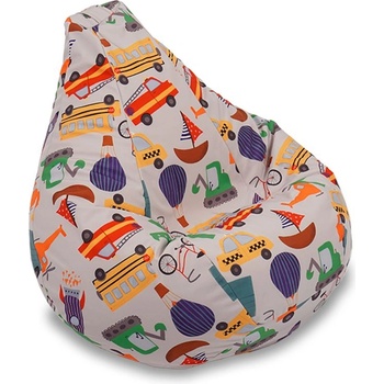 Pufrelax Пуф круша за деца Nirvana Light, Водоустойчив, Let's Ride, Многоцветен