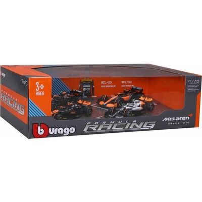Bburago McLaren F1 Team NO4 Lando Norris dárkový set 4ks 1:43