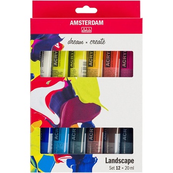 Amsterdam Landscape sada akrylových farieb 12 ks 20ml