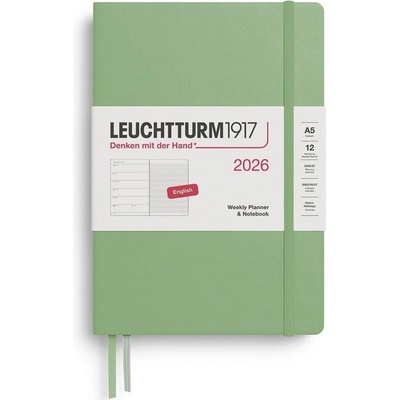 Weekly Planner & Notebook 2026 Medium A5 Sage – Zboží Mobilmania