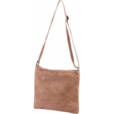 Luka dámska semišová crossbody kabelka púdrovo ružová 26-095