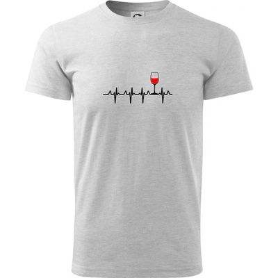 EKG Víno tričko svetlosivý melír