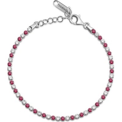 BROSWAY stříbrný náramek Fancy Passion ruby BWFPR130