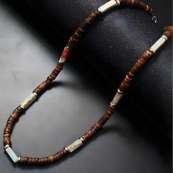 HARAHU Колие ab-34056 - Кафяво / Многоцветен kp34056 (ab-34056)