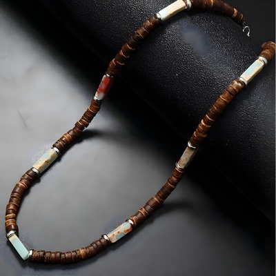 HARAHU Колие ab-34056 - Кафяво / Многоцветен kp34056 (ab-34056)