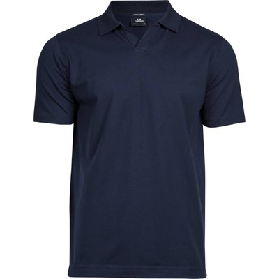 TEE JAYS tj1404 / Мъжка еластична поло тениска от плътен памук - тъмносиня xxxl (18140400313)