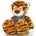 Keel Toys Плюшена играчка Keel toys - Тигър с гащеризон, 20 cm (SF0507)