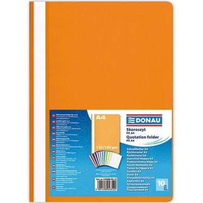 RÝCHLOVIAZAČ, PP, A4, DONAU, ORANŽOVÝ