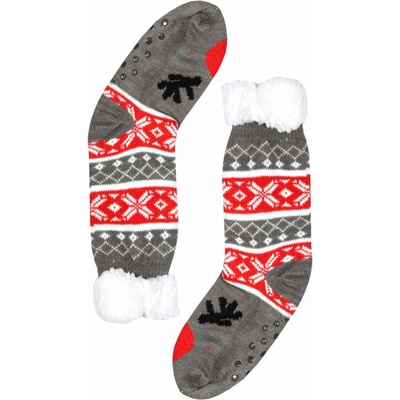 Christmas style ponožky s baránkom detské tmavo šedá