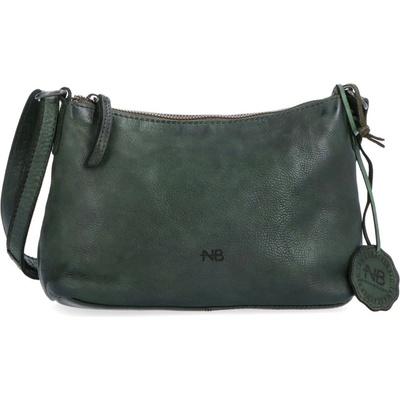 Noelia Bolger kožená dámská kabelka zelená NB 2406 olive green