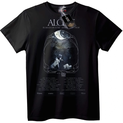 NOONEBRAND Тениска ALCEST - ÉCAILLES DE LUNE Турне - 3XL, Black