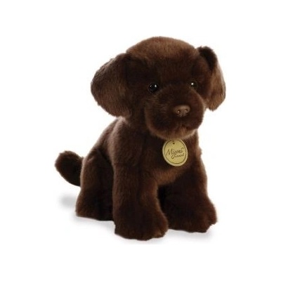 Aurora hnedý labrador sediaci Miyoni 28 cm