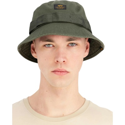 Alpha Industries Washed Out Bucket Hat dark olive
