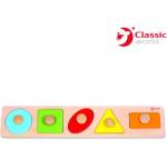 Classic World Дървен пъзел с геометрични фигури - Classic World