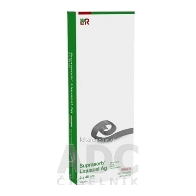 Suprasorb Liquacel Ag Krytie na rany s antimikrobiálnym striebrom, 2 x 45 cm, 1x5 ks