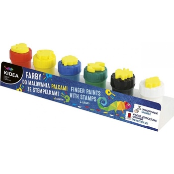 Image 1 of Kidea - Боички за рисуване с ръце 8 цв. + Печати